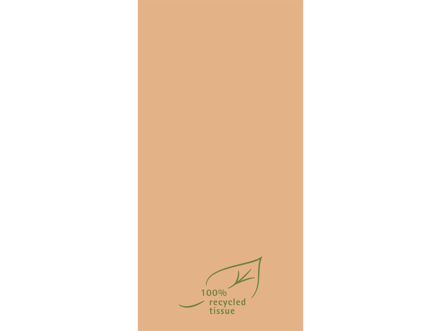 Serviettes en papier recyclé softpoint, 40x40cm, pli 1/8, "MARRON" recyclé, 2 plis