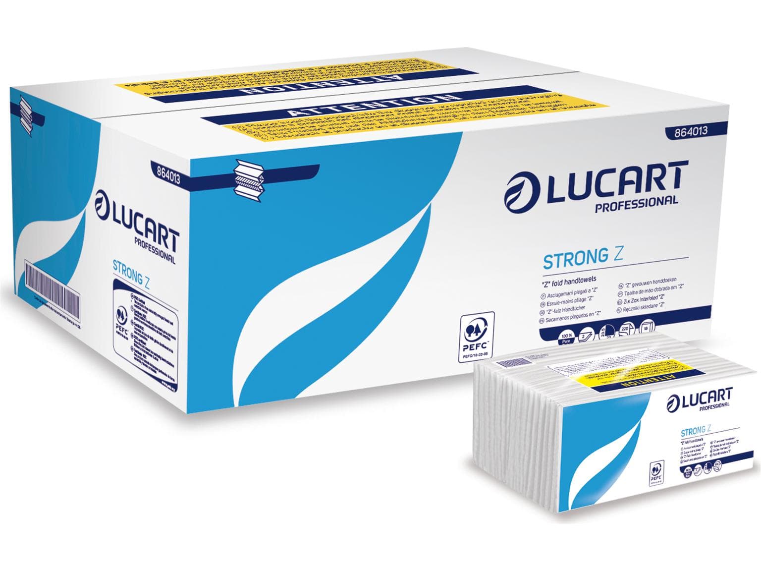 Asciugamani resistenti piegati a Z, 100% cellulosa, 2 veli, bianco brillante, piegati a Z, 23 x 23,5 cm,