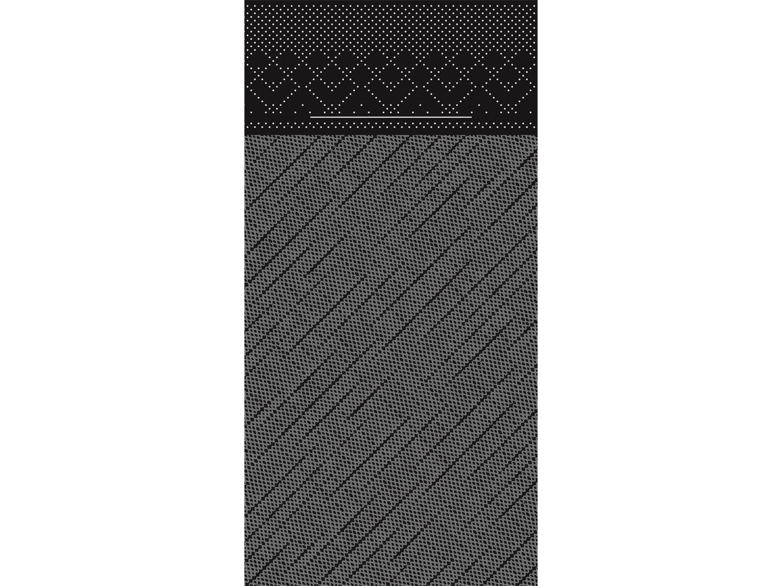 Besteckserviette Tissue-Deluxe, 40x40cm, 1/8 Falz, schwarz