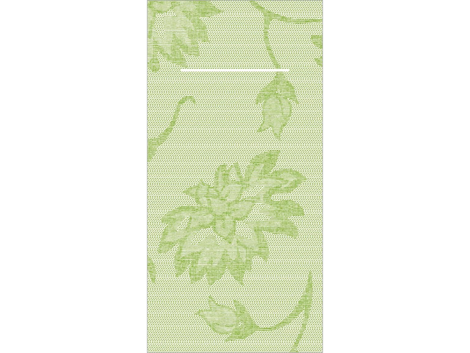 Tovagliolo monouso Airlaid, 40 x 40 cm, piega 1/8, "LISBOA" verde canna.