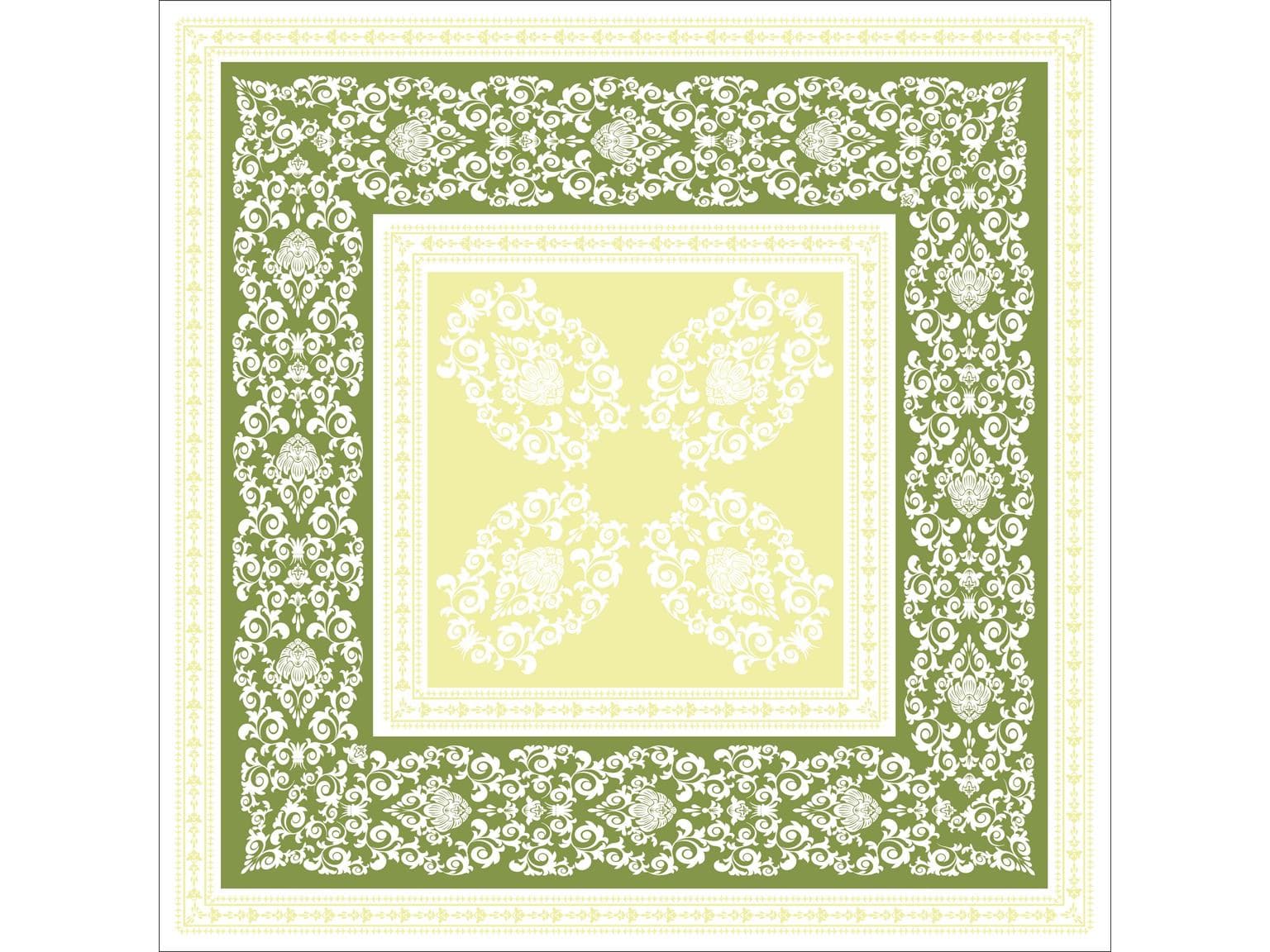 Nappes Airlaid, 80 x 80 cm, pli 1/8, "PASCAL" vert citron