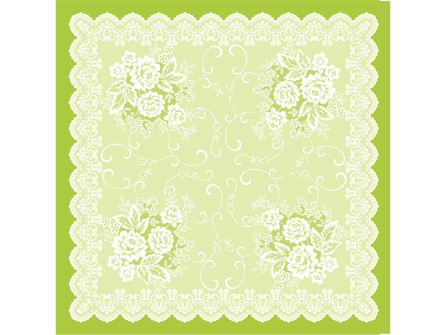 Nappes Airlaid, 80 x 80 cm, pli 1/8, « FRANZISKA » vert
