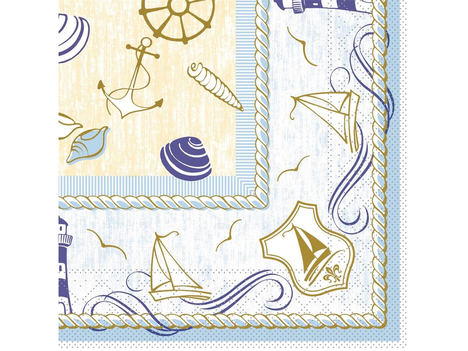 Tovaglioli in carta velina a 3 veli, 33 x 33 cm, piegati a 1/4, "COAST"