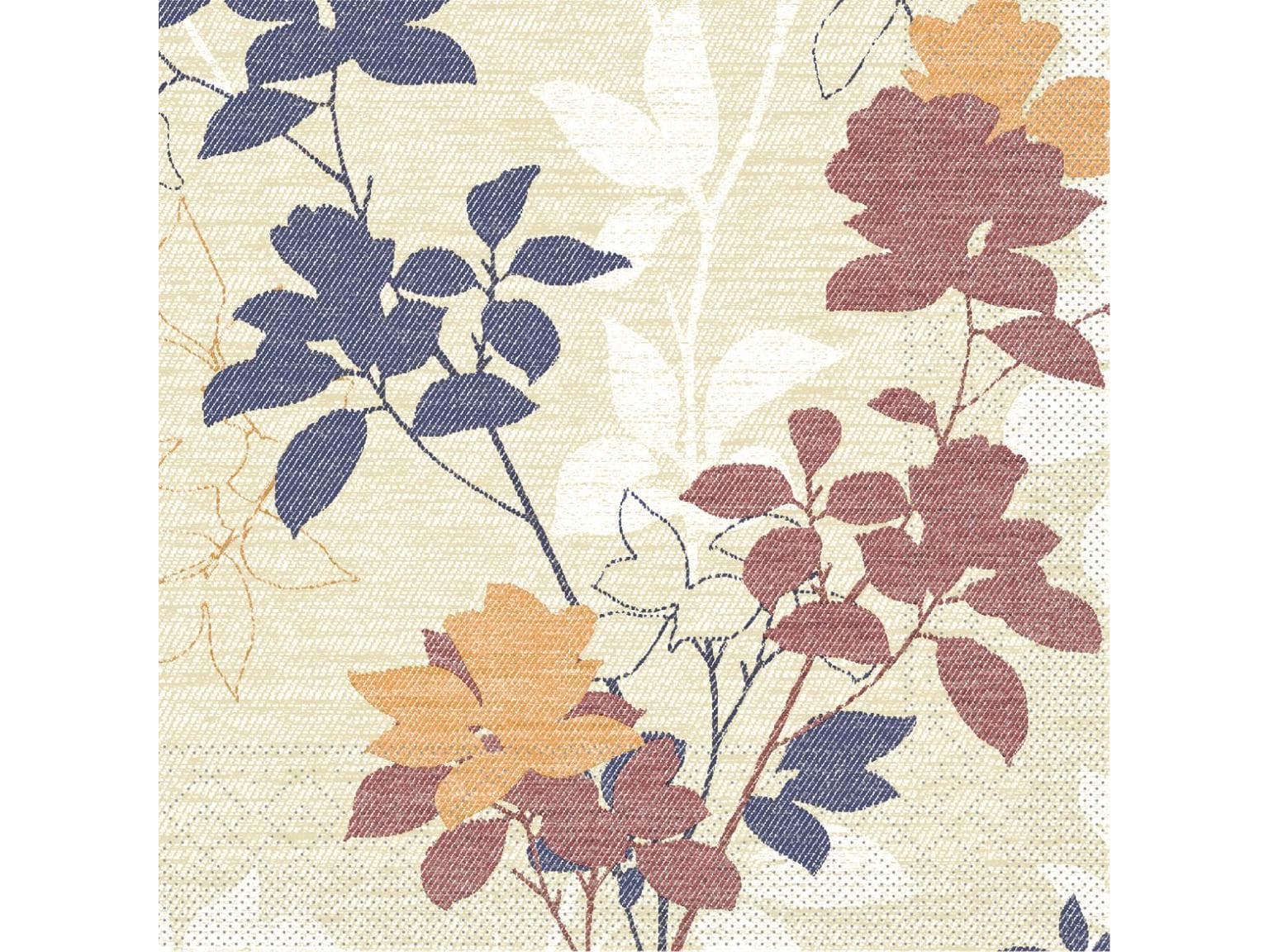 Tovaglioli in tessuto 3 veli, 40 x 40 cm, piegati in 1/4, "CHRISSY" crema/bordeaux