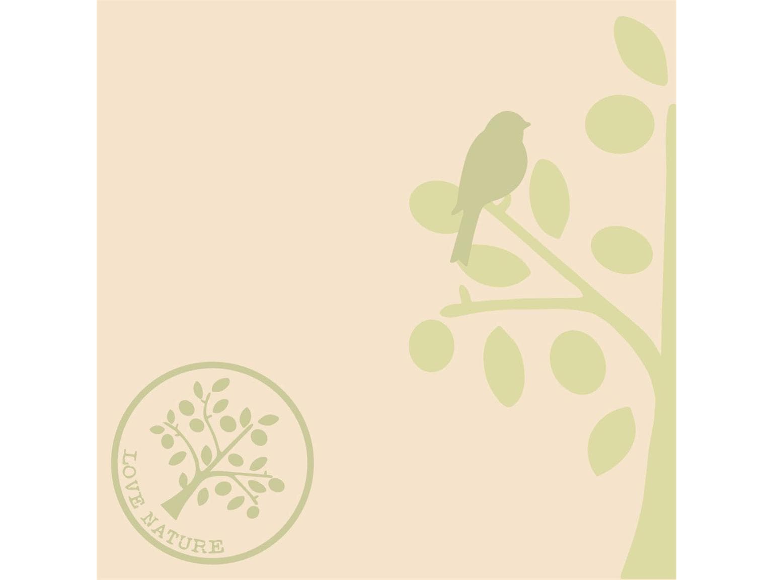Serviettes Airlaid 65 g/m², 40 x 40 cm, pliées en 4, galet « LOVE NATURE-TREE »