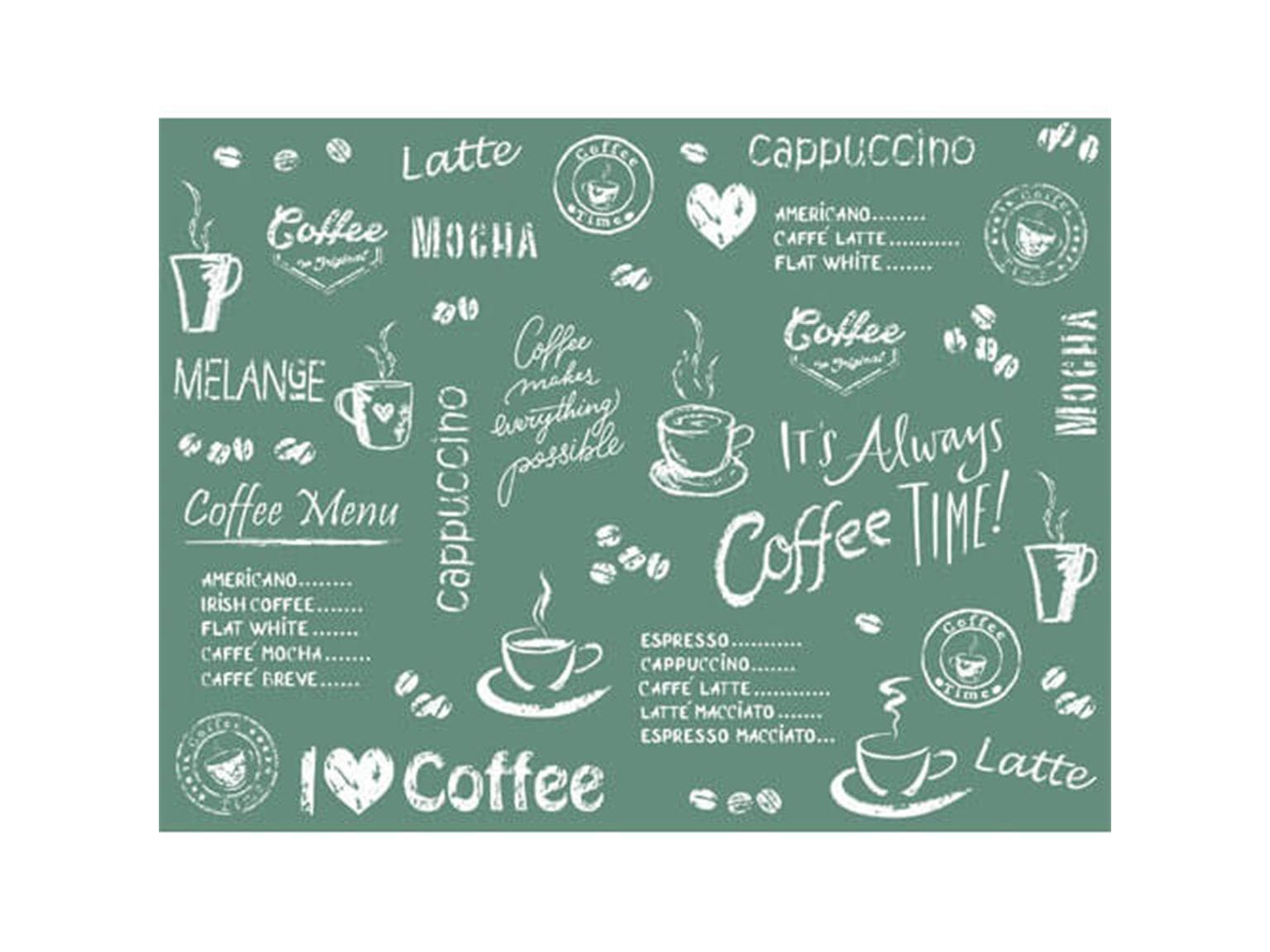 Set de table Airlaid, 40 x 30 cm, Coffee time (anthracite)