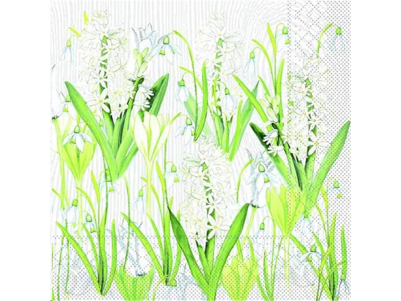 Tovaglioli in tessuto 3 veli, 33 x 33 cm piegati 1/4, Amelie
