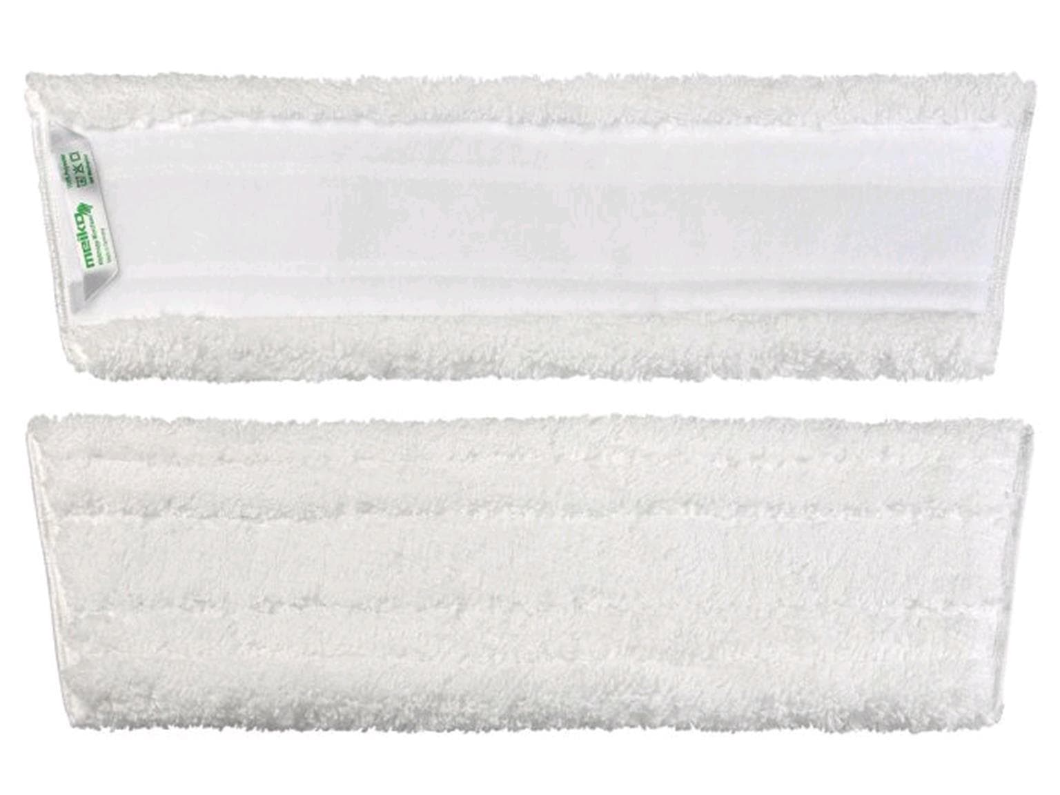 Mocio trapezoidale in velcro in microfibra bianco 40 x 9 cm, 100% microfibra di poliestere