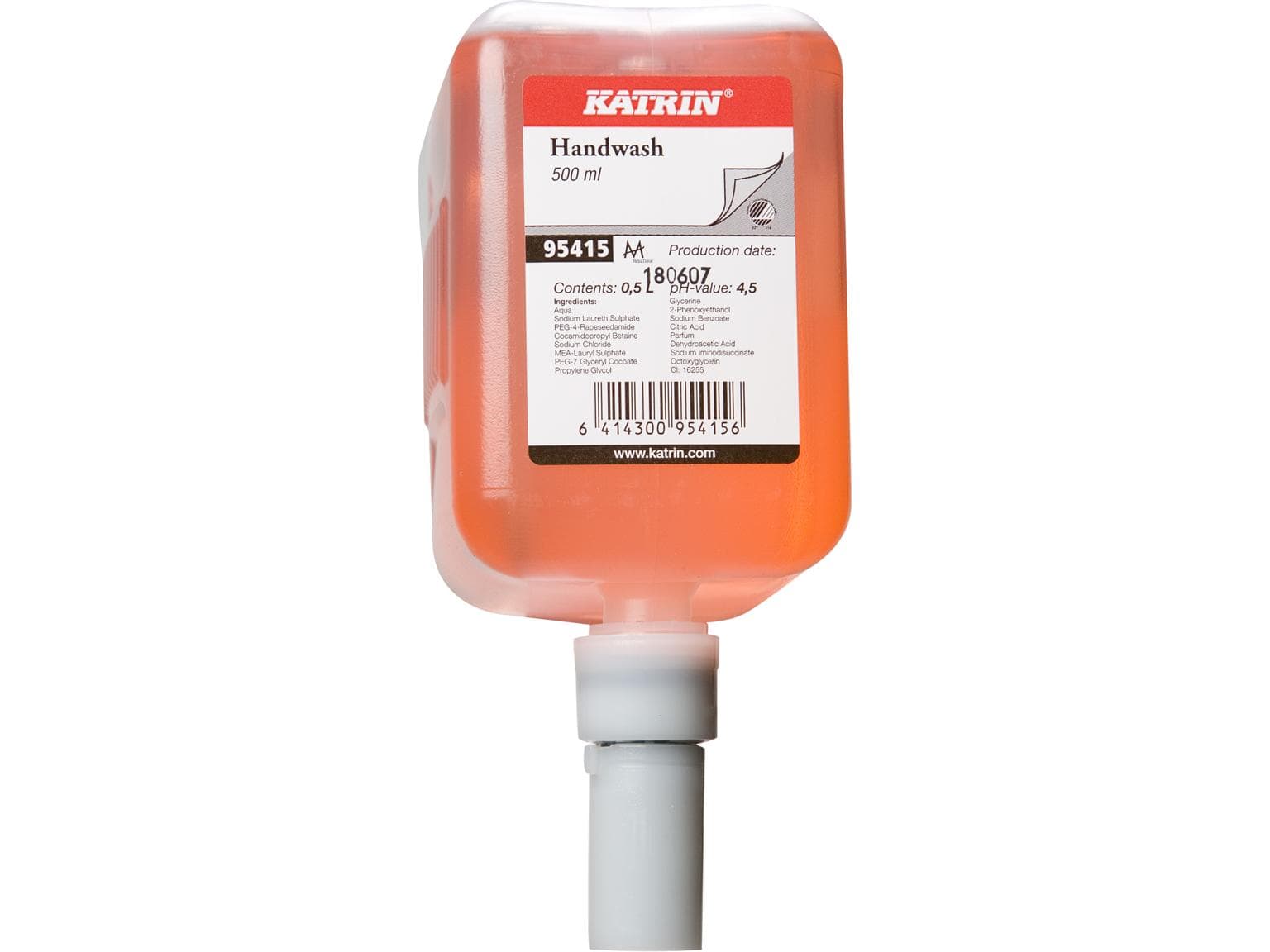 Savon liquide pour les mains Katrin Classic 0,5 litre, rose, environ 550 portions
