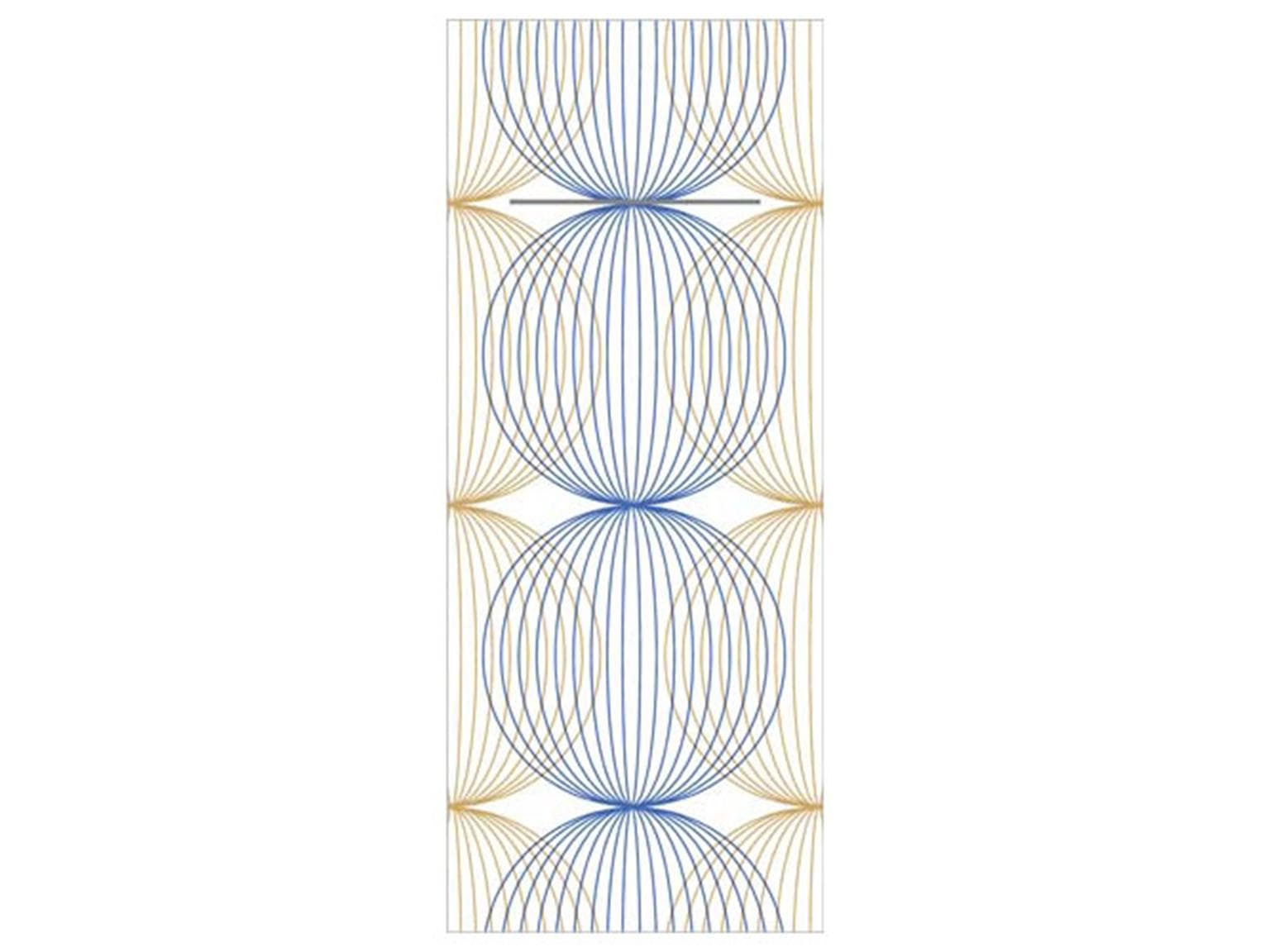 Tovagliolo monouso Airlaid, 40 x 33 cm, piega 1/8, Ludo (blu-oro)