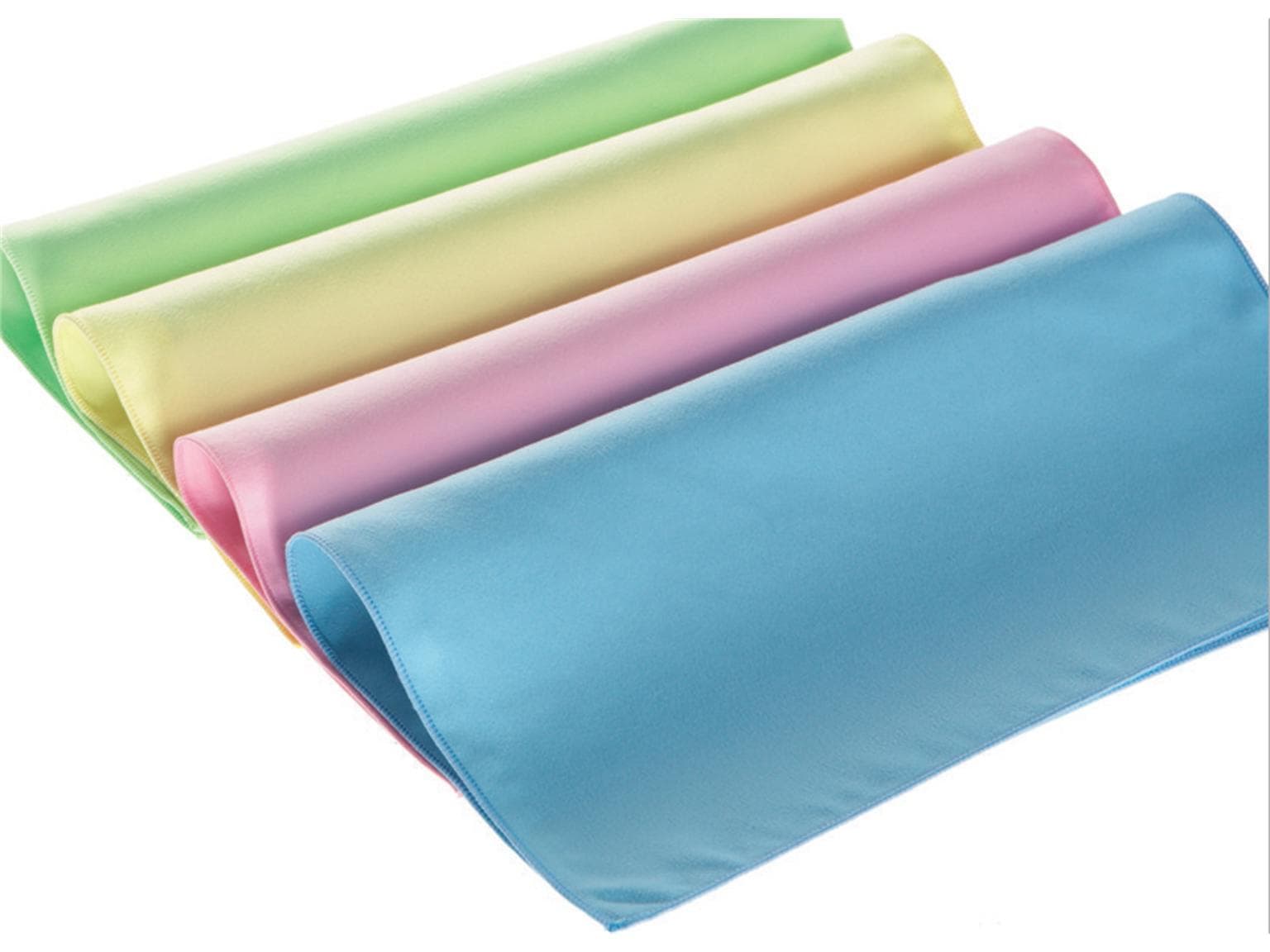 Chiffons en microfibre Magic, surface en velours de soie tissée, jaune, 40 x 40 cm, pour