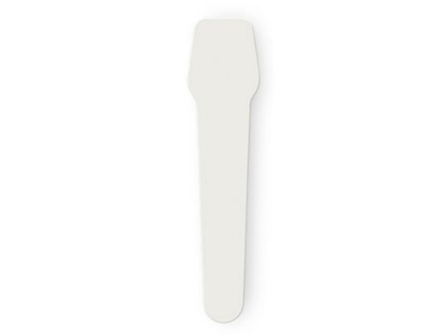 Cucchiaio per gelato in carta, bianco, lunghezza 90 mm, resistente e impermeabile
