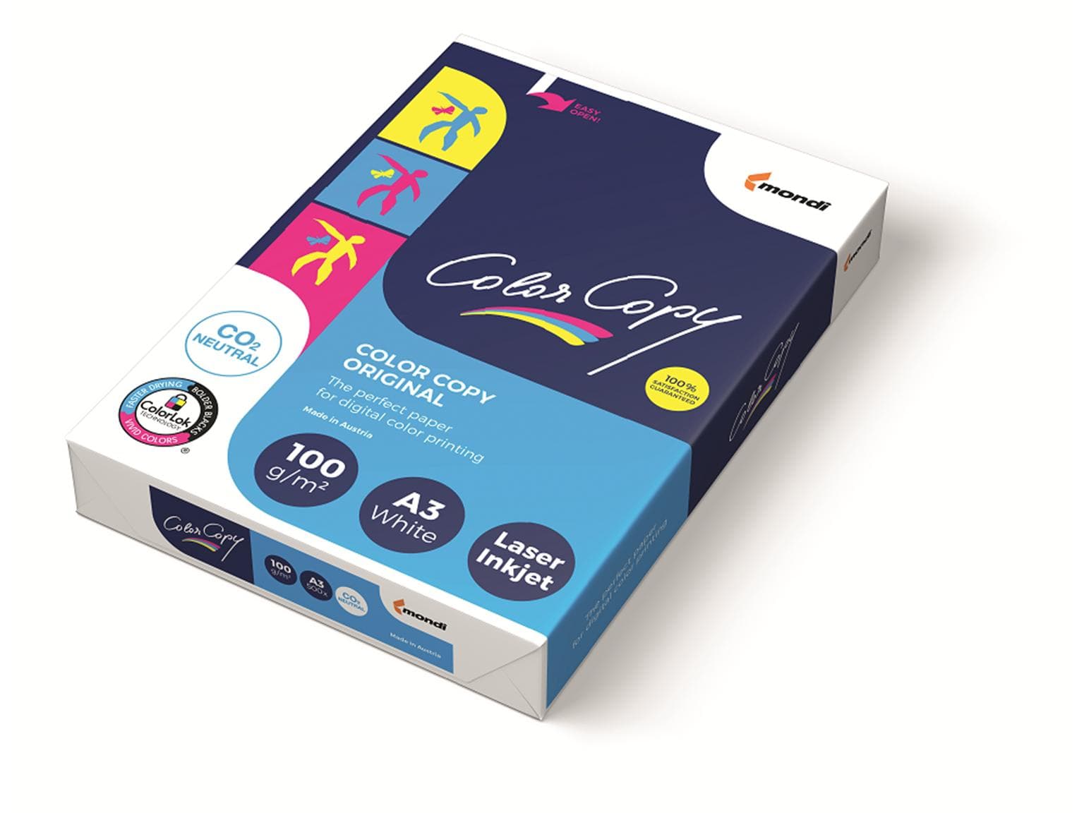 Papier photocopie Color Copy, A3, 100 g/m², blanc brillant, satiné, certifié FSC