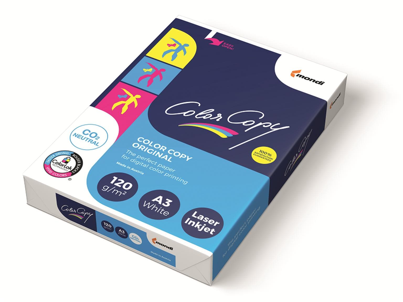 Papier photocopie Color Copy, A3, 120 g/m², blanc brillant, satiné, certifié FSC