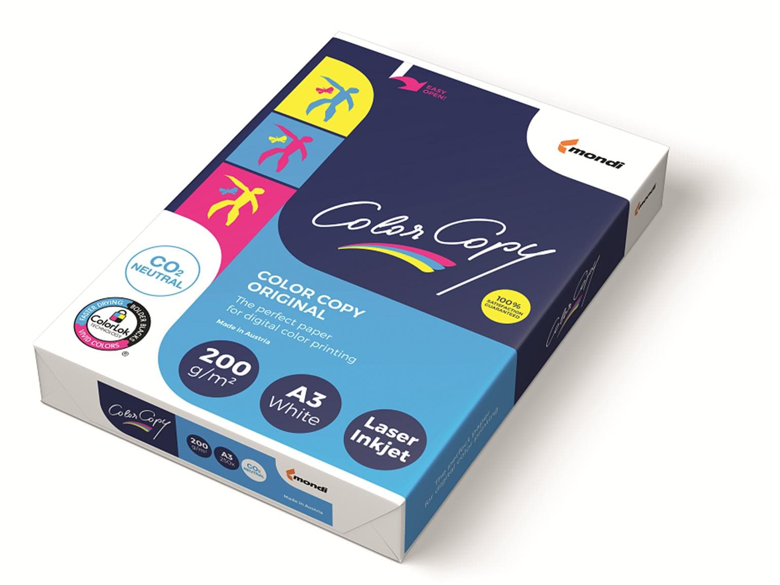 Papier photocopie Color Copy, A3, 200 g/m², blanc brillant, satiné, certifié FSC