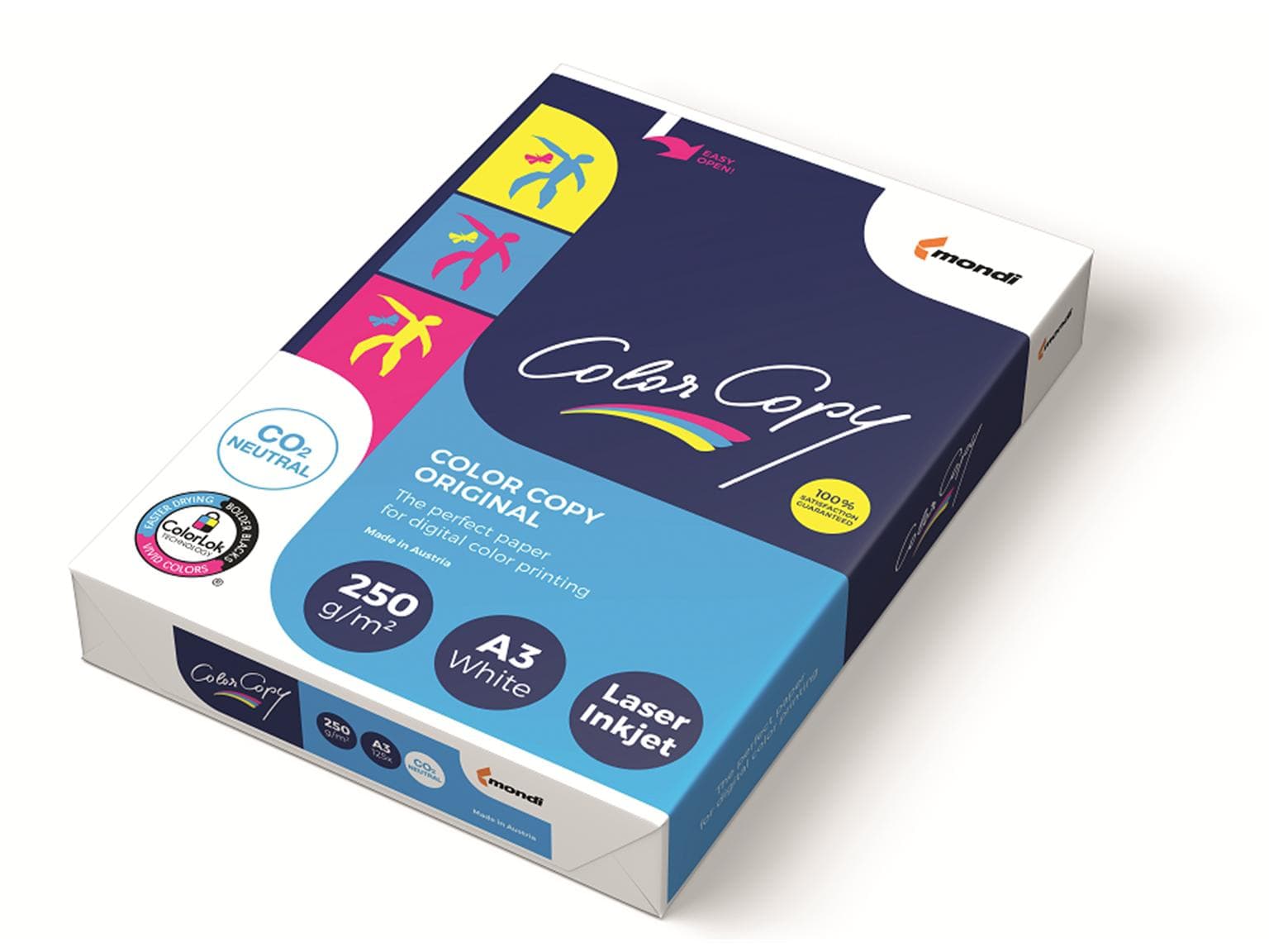 Papier photocopie Color Copy, A3, 250 g/m², blanc brillant, satiné, certifié FSC