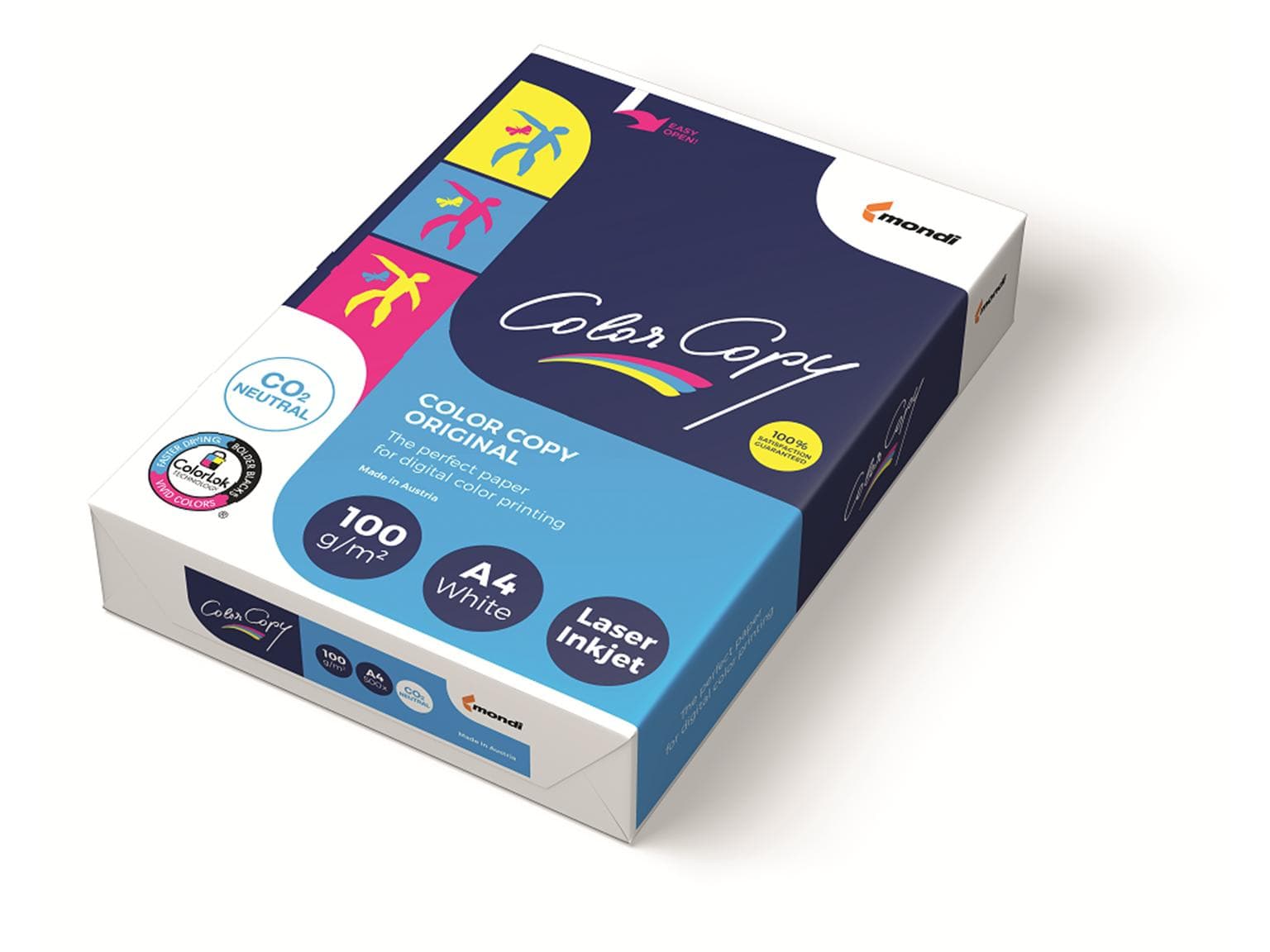 Papier photocopie Color Copy, A4, 100 g/m², blanc brillant, satiné, certifié FSC