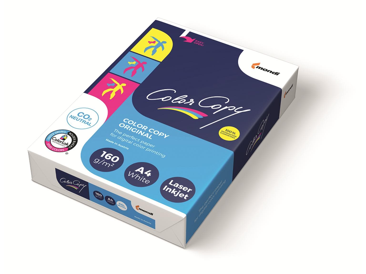 Papier photocopie Color Copy, A4, 160 g/m², blanc brillant, satiné, certifié FSC