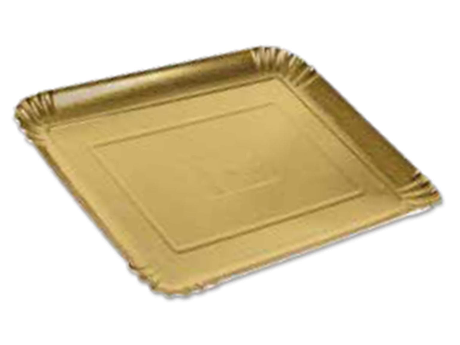 Plats de service dorés, 35,5 x 51 cm, n° 10, recouverts d'une feuille d'or sur une face