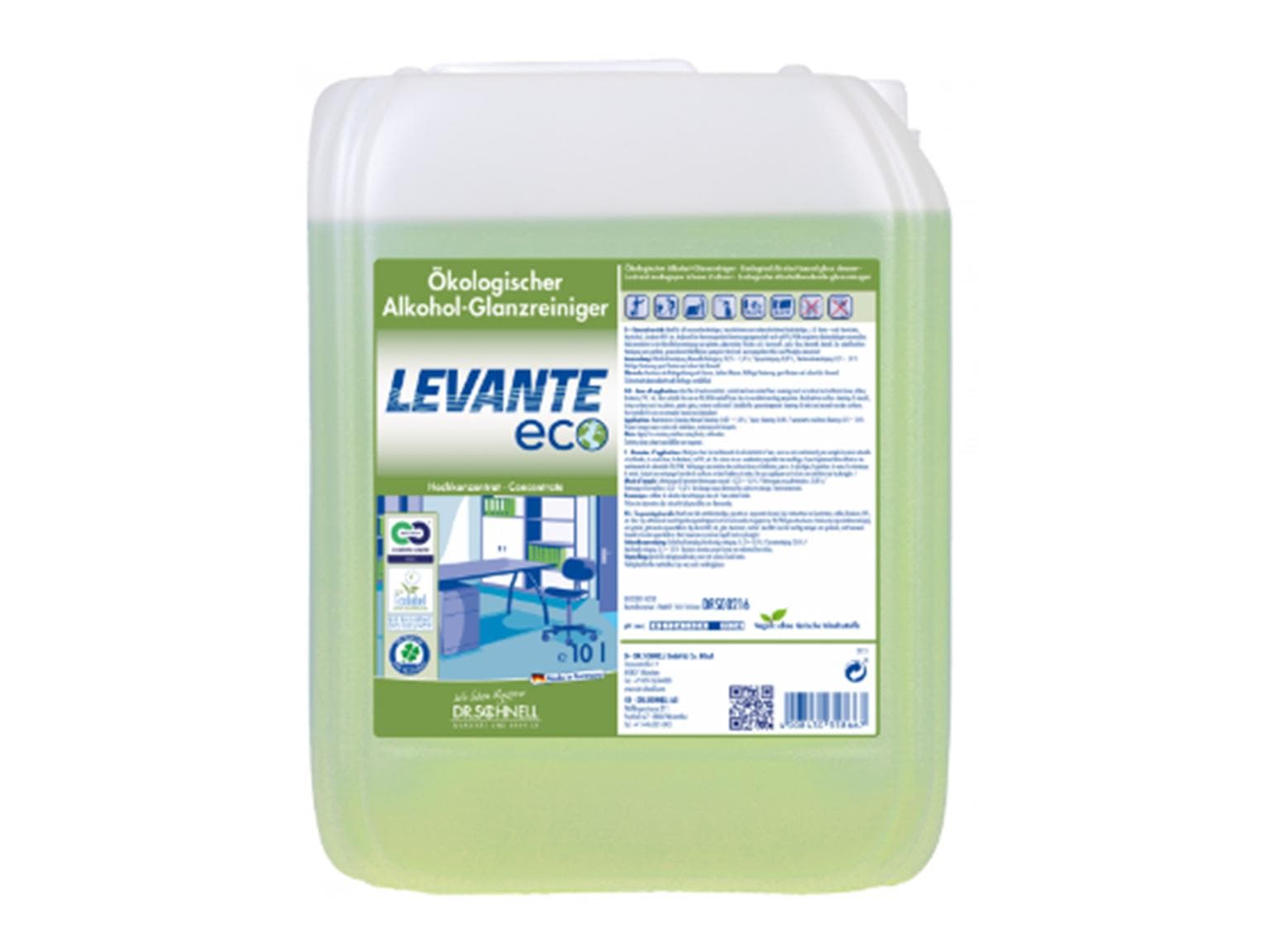 Levante ECO, Alcol Ecologico - Detergente Lucidante, Liquido Altamente Concentrato