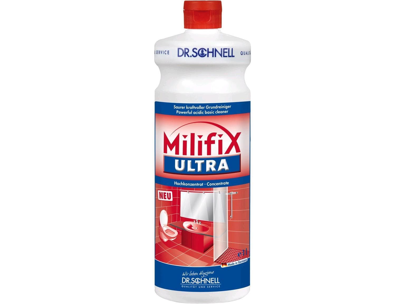 Milifix Ultra, detergente basico acido potente, per la rimozione di macchie forti
