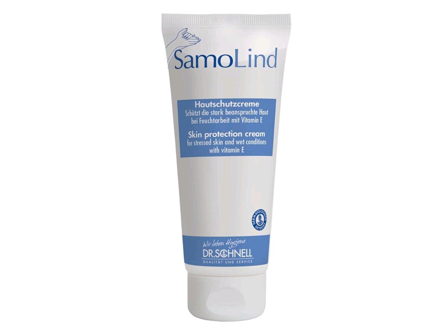 SamoLind, crema protettiva per la pelle contro le sostanze di lavoro acquose, tubo da 100 ml