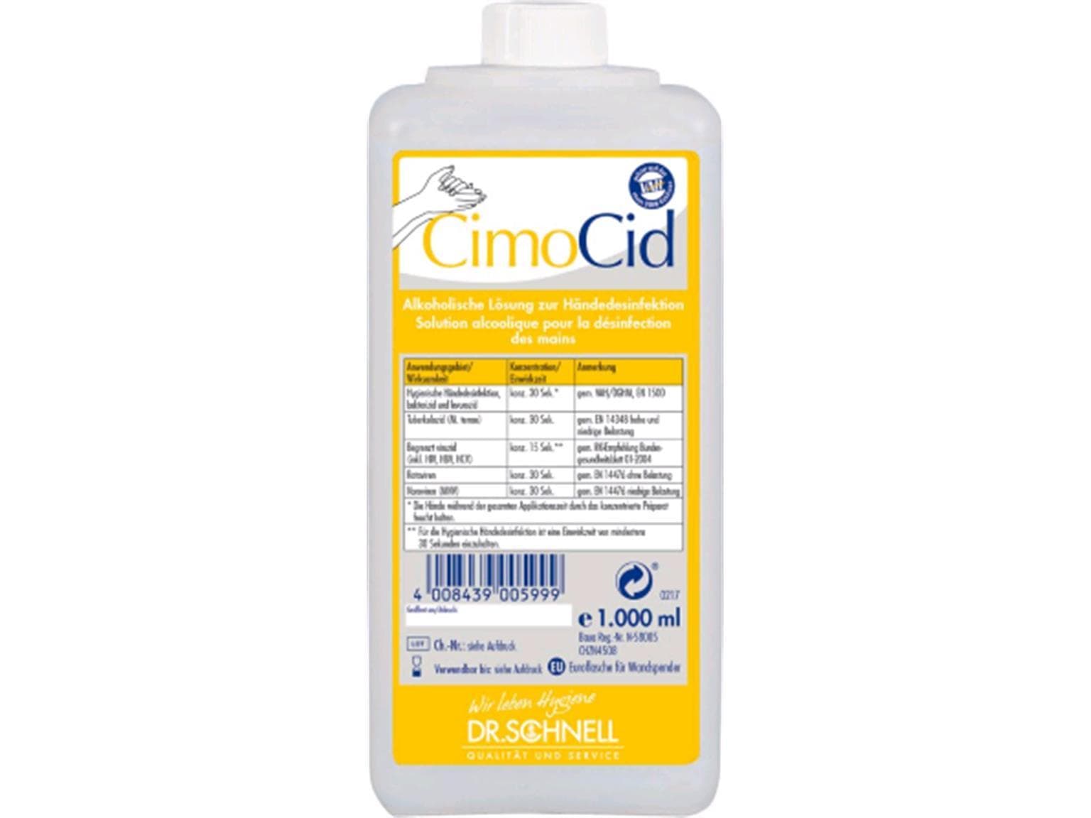 Désinfectant pour les mains CimoCid pour le secteur alimentaire,