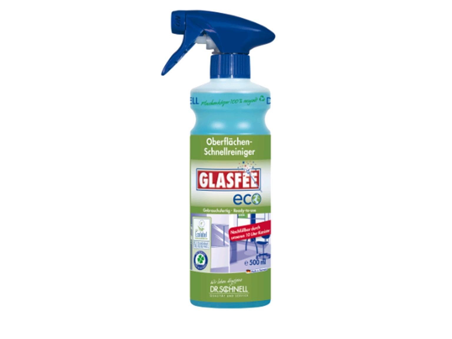 GLASFEE ECO, nettoyant vitres écologique pour le nettoyage courant, prêt à l'emploi