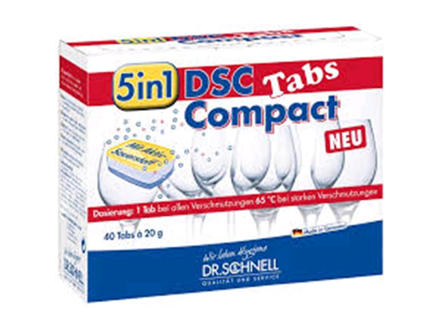 DSC Compact Tabs "5 in 1" per lavastoviglie (uso domestico).