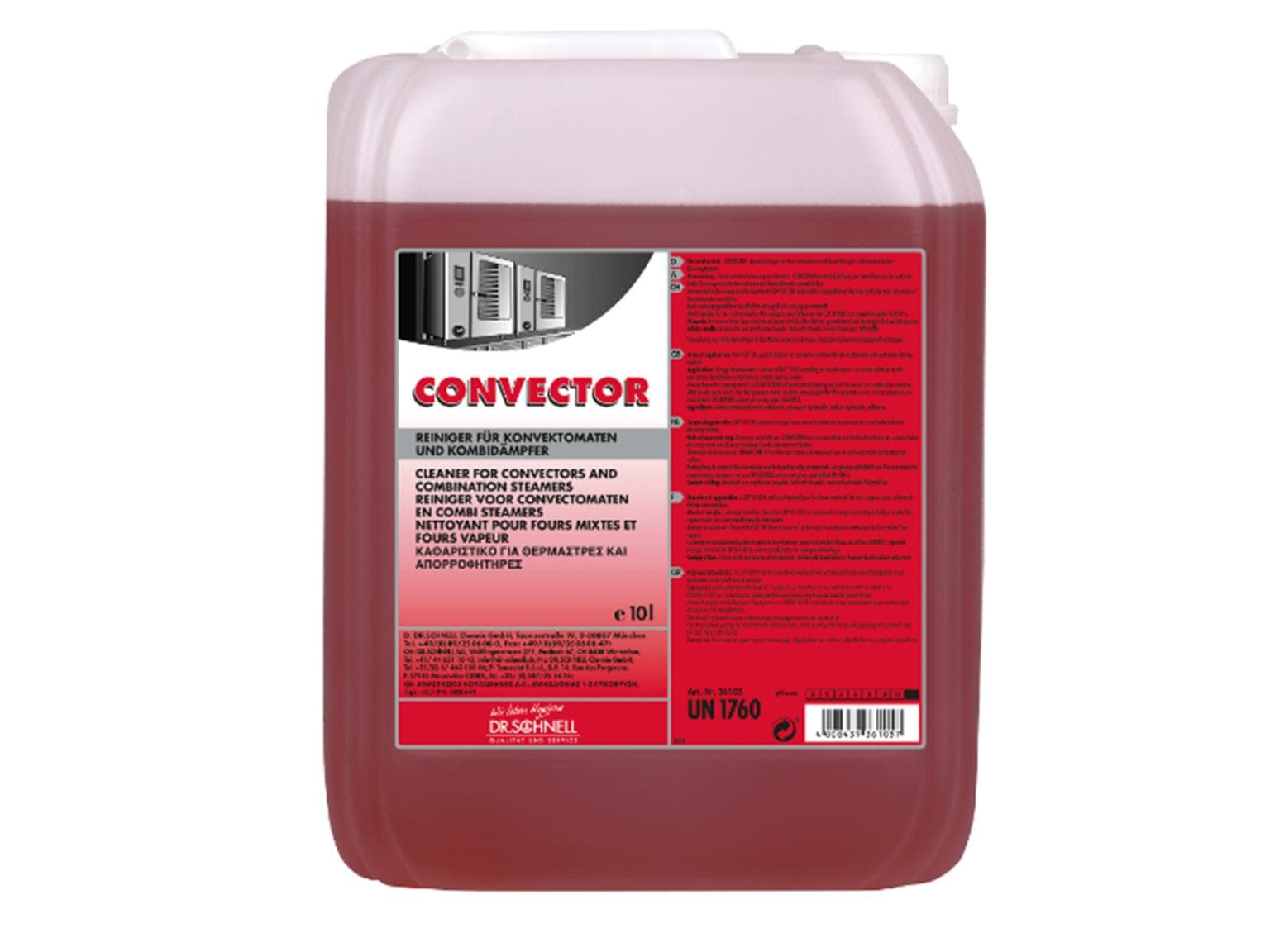 Convector, detergente per forni a convezione e forni combinati a vapore, si dissolve automaticamente