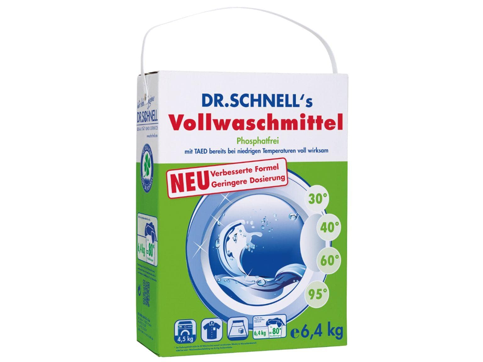 Lessive tout usage Dr. Schnell pour linge blanc et couleur, très bons résultats