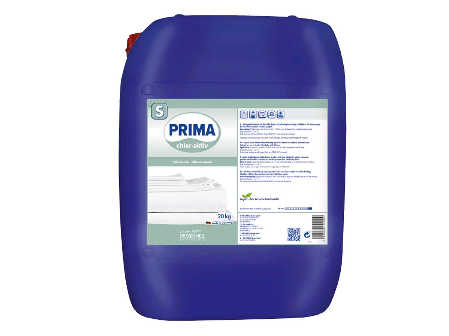Prima chlor-active, candeggina liquida a base di cloro attivo