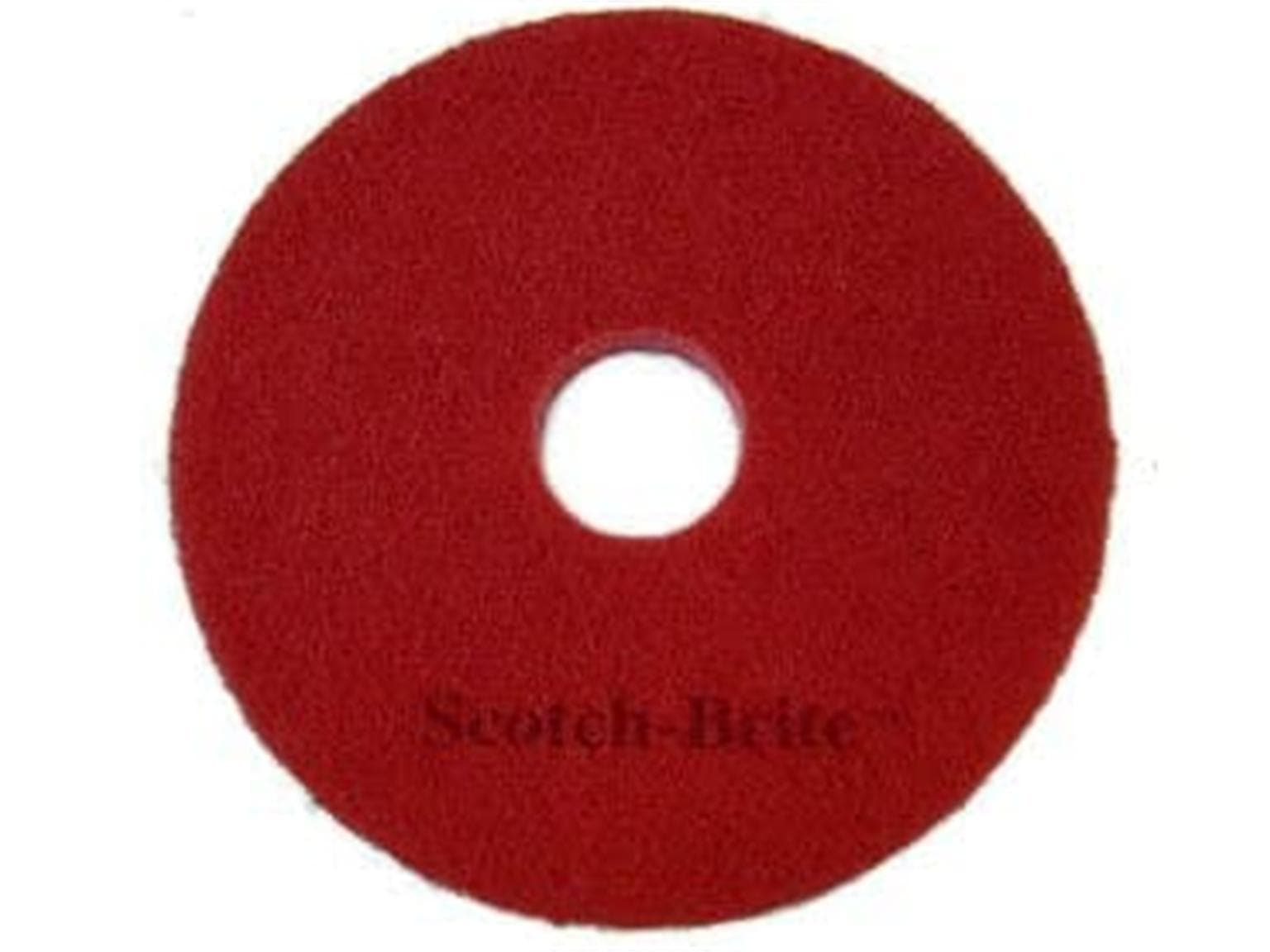 Superpad 3M Scotch-Brite, rouge, 254 mm, ø trou central 8,5 cm, fibres polyester