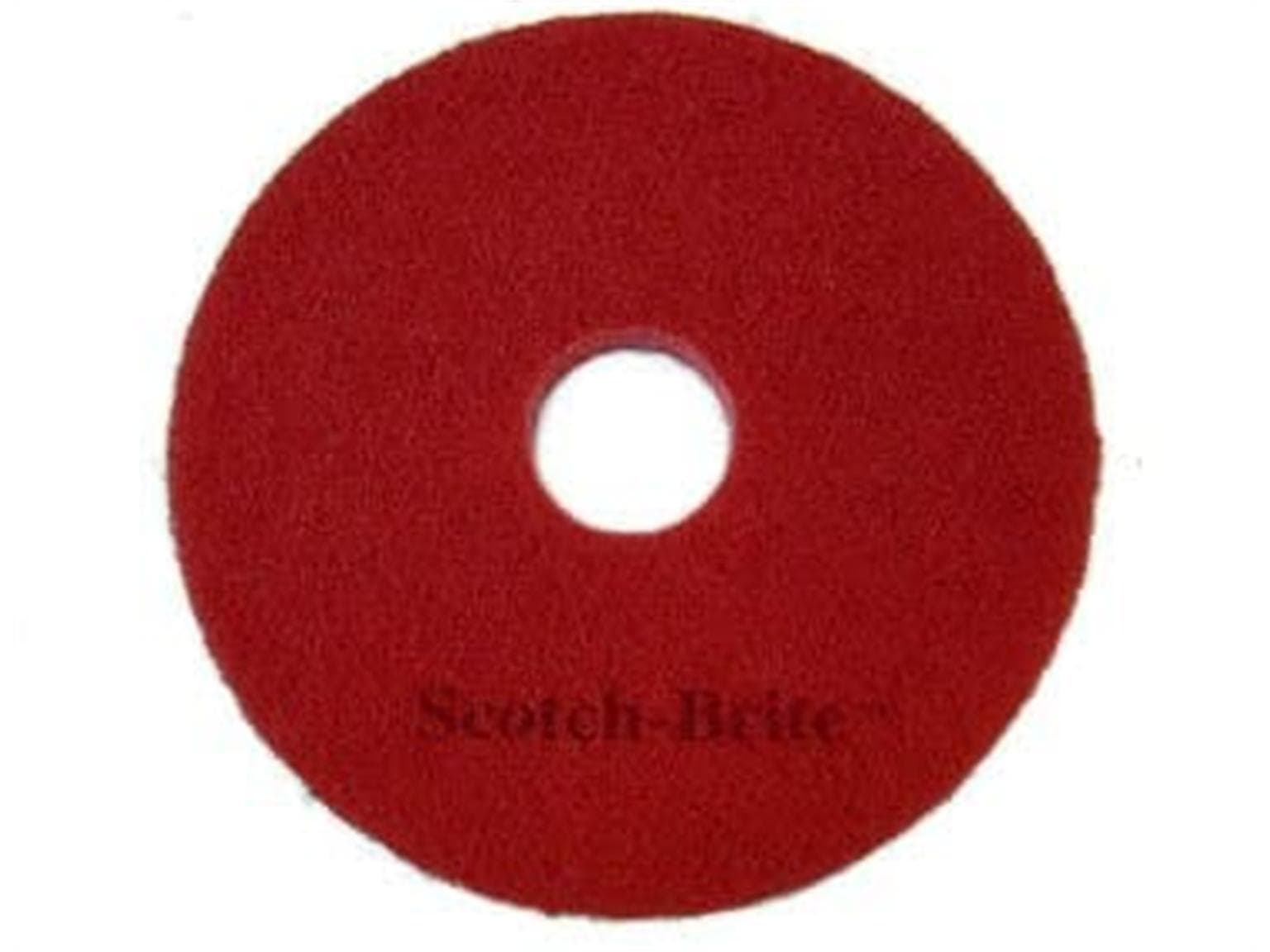 Superpad 3M Scotch-Brite, ø14'' = 355 mm rouge, en fibres polyester, pour l'entretien