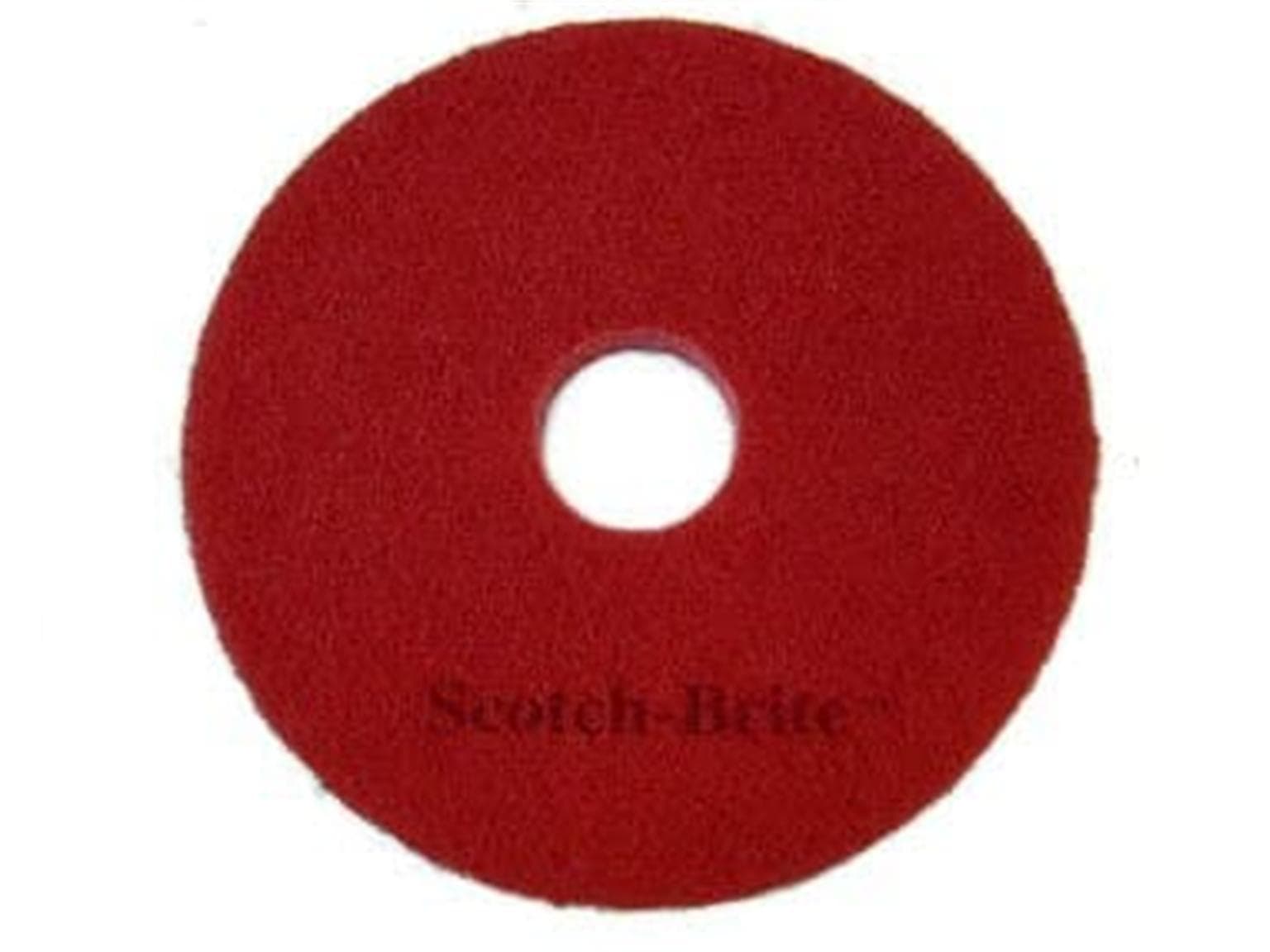 Superpad 3M Scotch-Brite, ø15'' = 380 mm rouge, en fibres polyester, pour l'entretien
