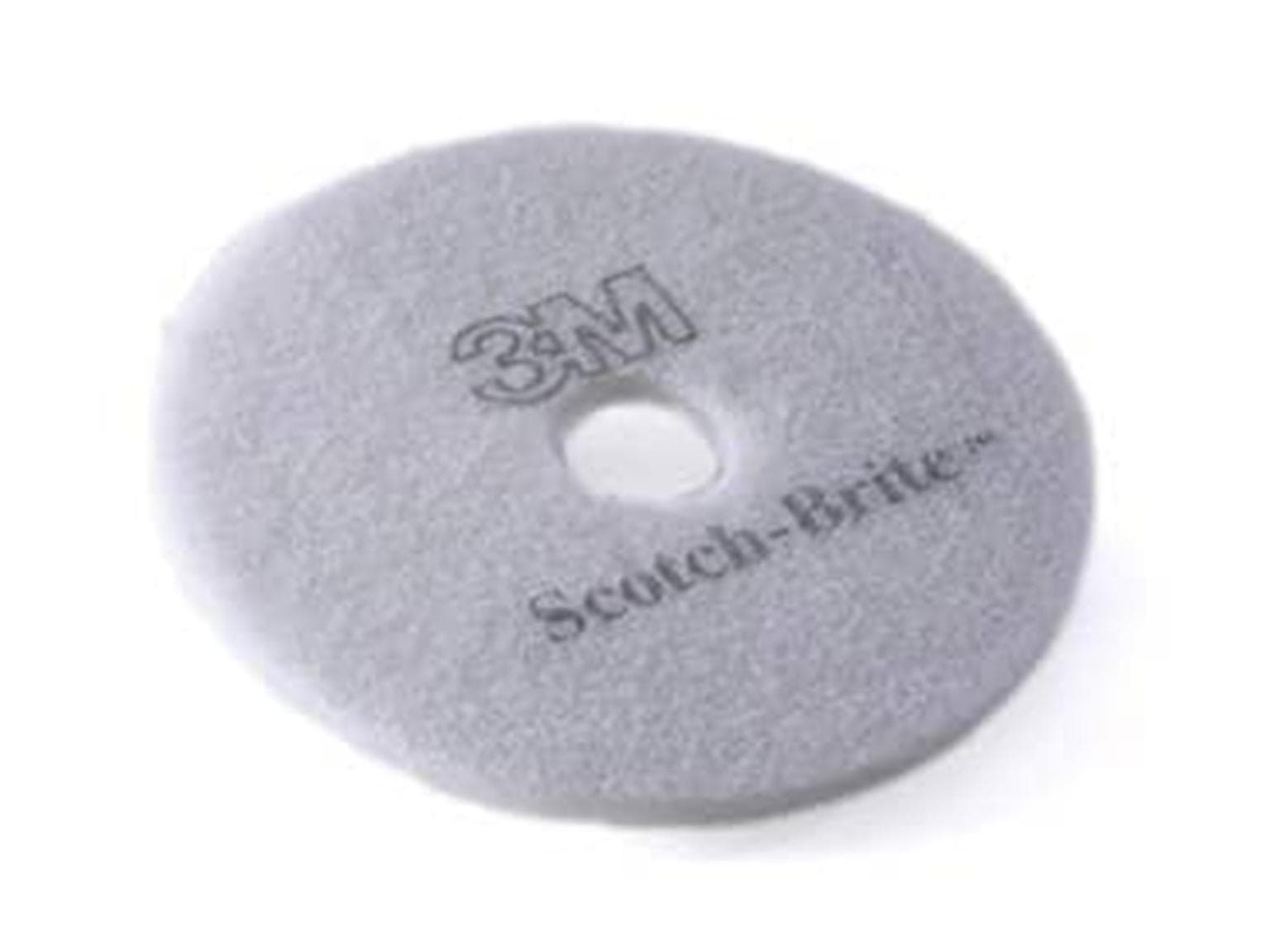 Superpad 3M Scotch-Brite, ø16'' = 406 mm blanc, en fibres polyester de haute qualité