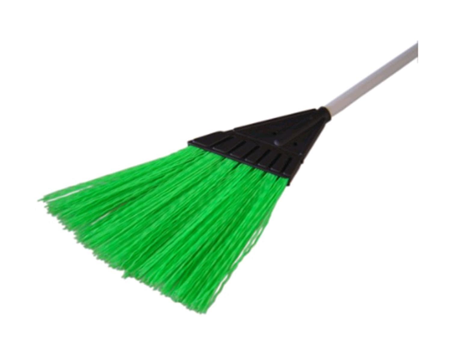 Scopa da esterno "il verde", verde, con manico in metallo 130 cm