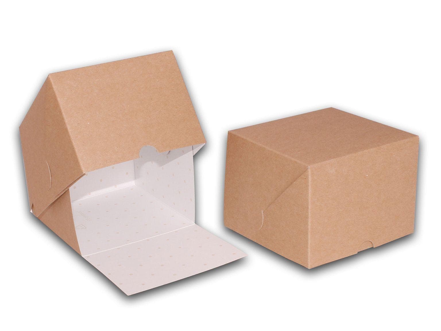 Scatola per torta 13 x 13 x 10 cm marrone naturale "Eco Life", non stampata