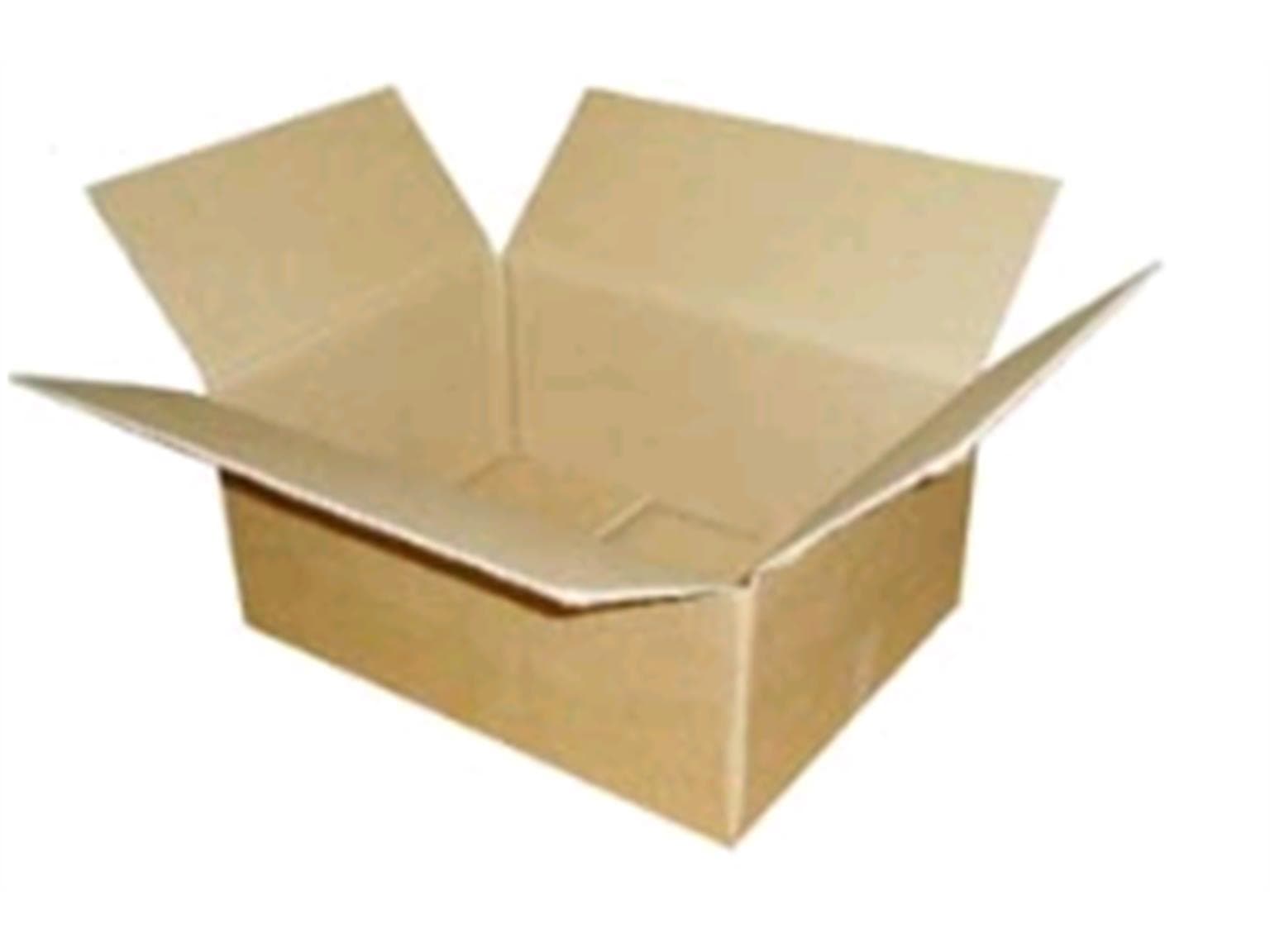 Scatole pieghevoli 142 x 120 x 81 mm, Fefco 0201 marrone, dimensioni esterne 145 x 123 x 87 mm