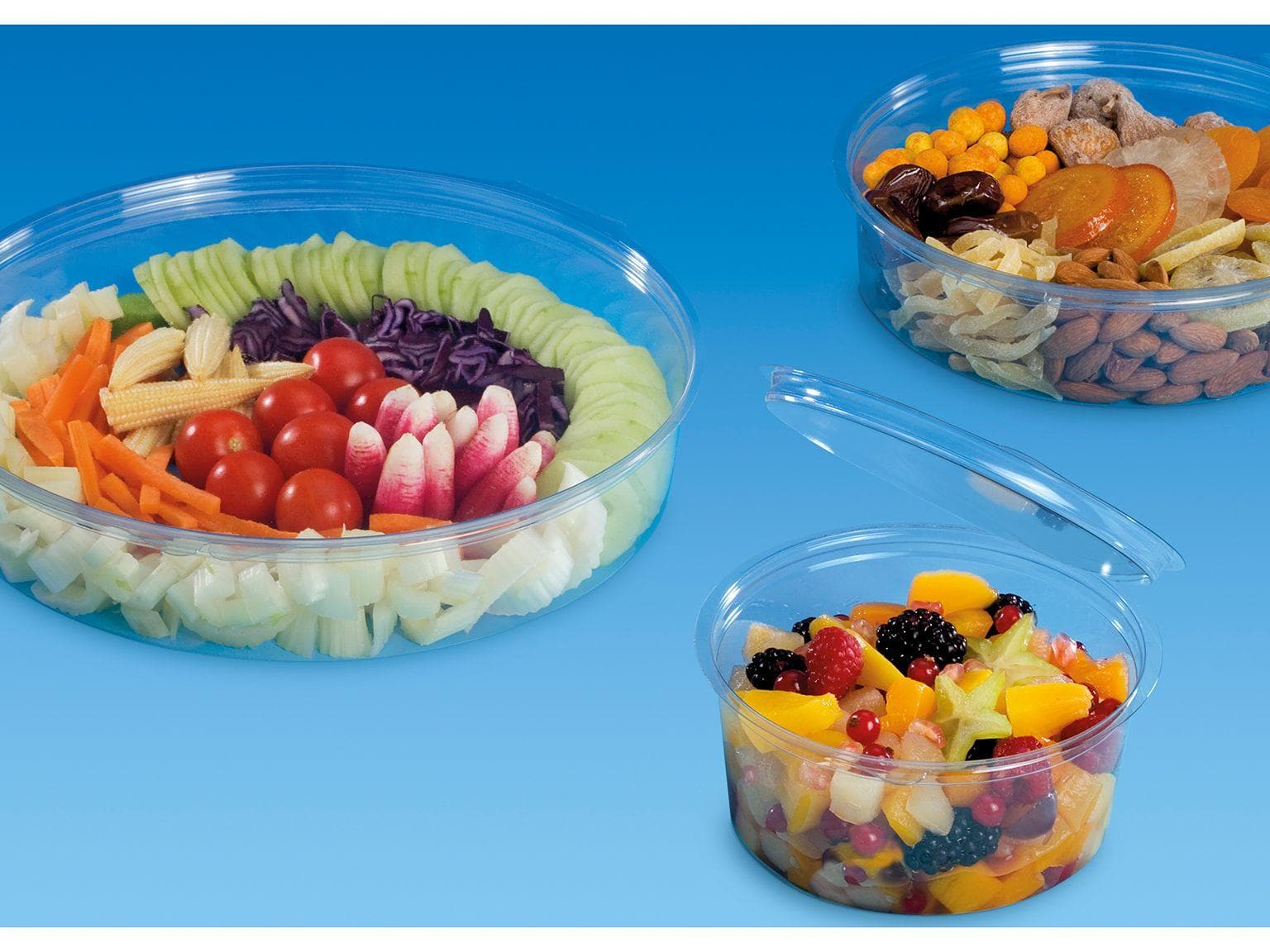 Bol à salade pour fruits, olives et salade, 250 ml, Ø120 mm, Hauteur : 47 mm.
