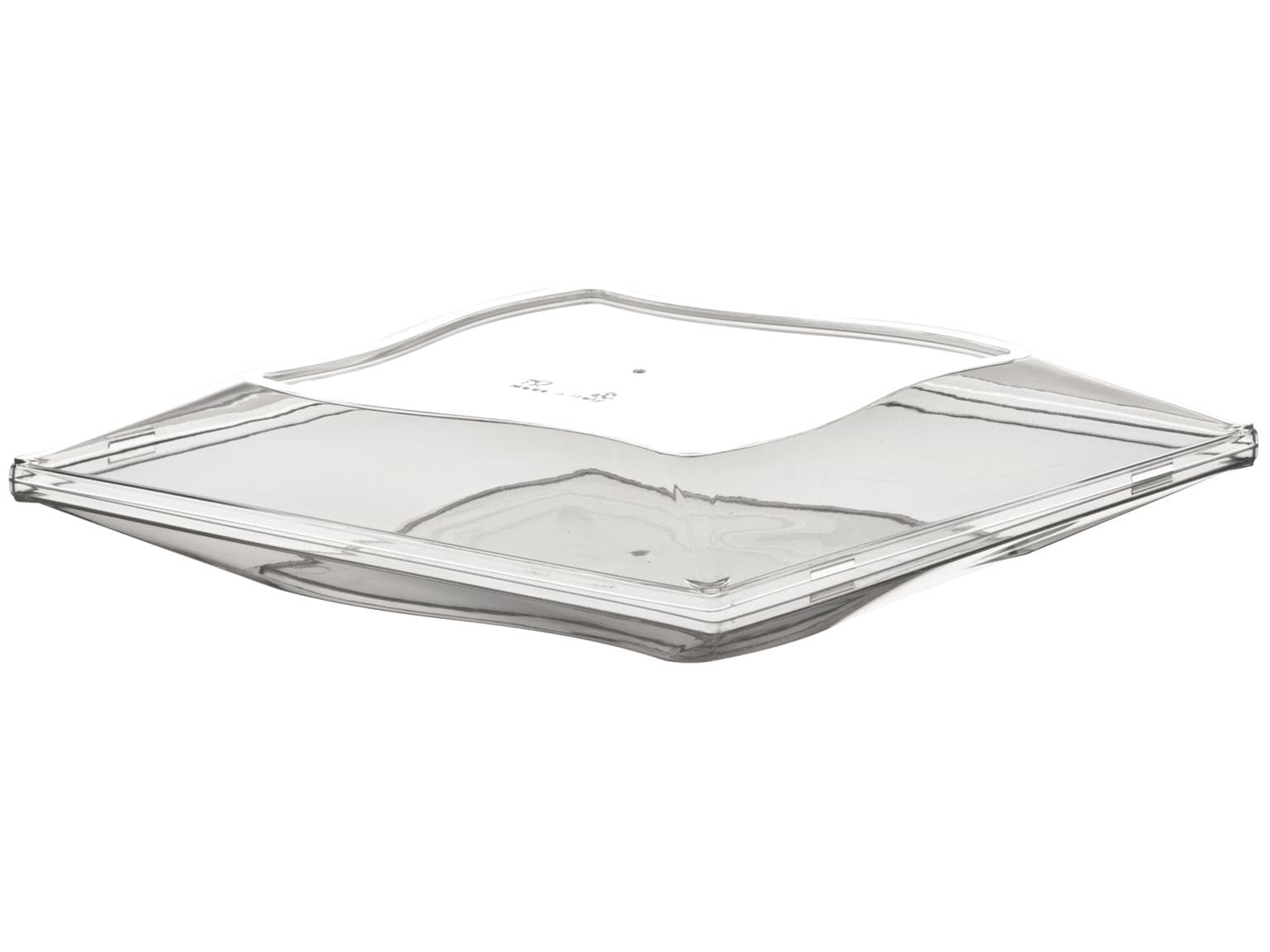 Coperchio per ciotola piatta Vanity, in plastica (PS) trasparente, 160x160x24 mm,
