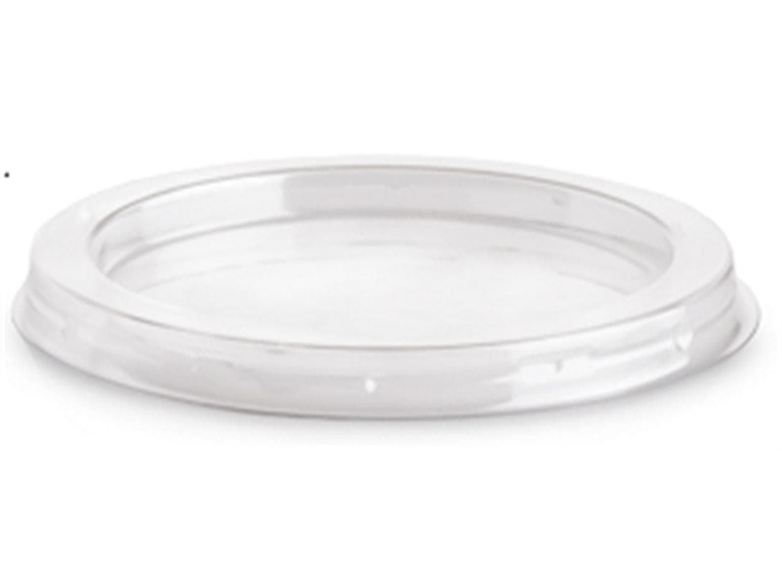 Couvercle plat en rPET transparent, ø 73 mm adapté aux pots à glace 90 cc + 120 cc