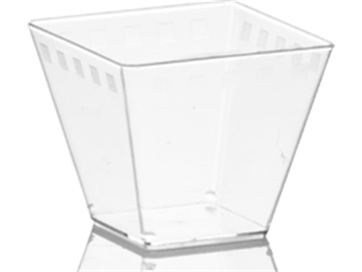 Bacinella Victoria, in plastica (PS) trasparente, 210 ml, 71 x 71 x 72 mm.