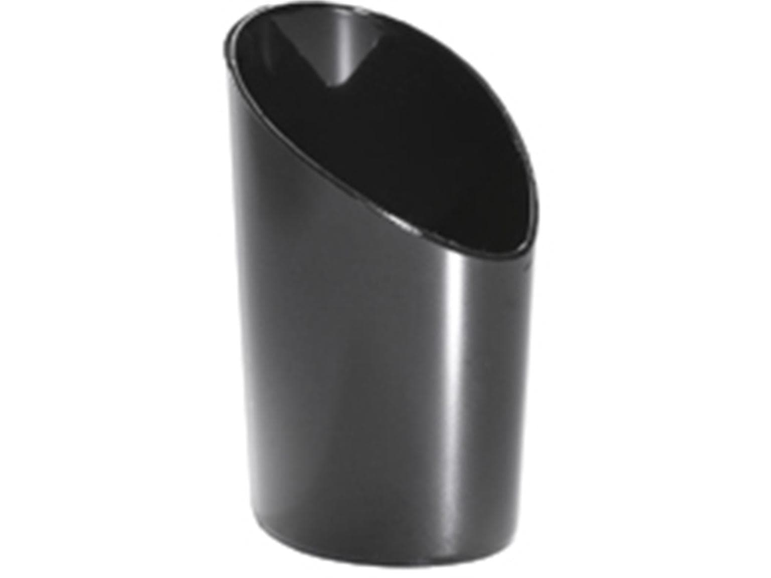Tazza rotonda in bambù, in plastica nera (PS), 80 ml, ø 56 mm, altezza 50/78 mm