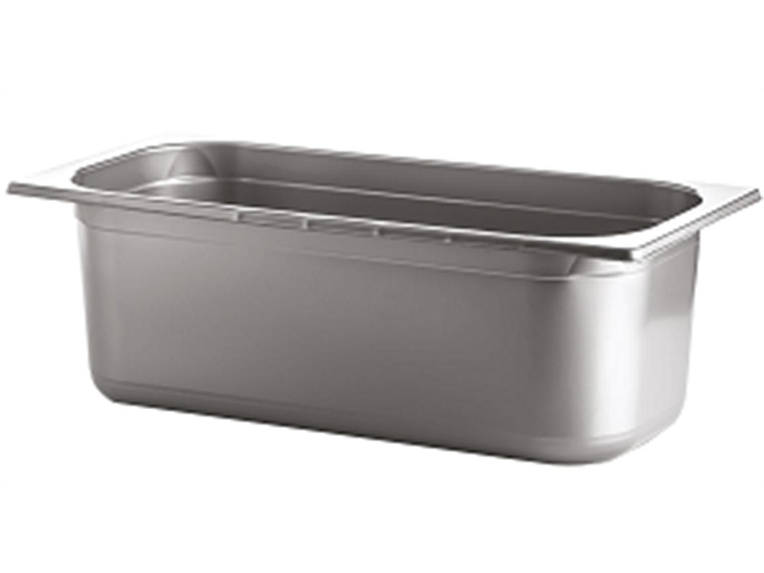 Contenitore per gelato in plastica (PS) grigio, 4,8 litri, 36/32,5 x 16,5/14 x 12,5 cm