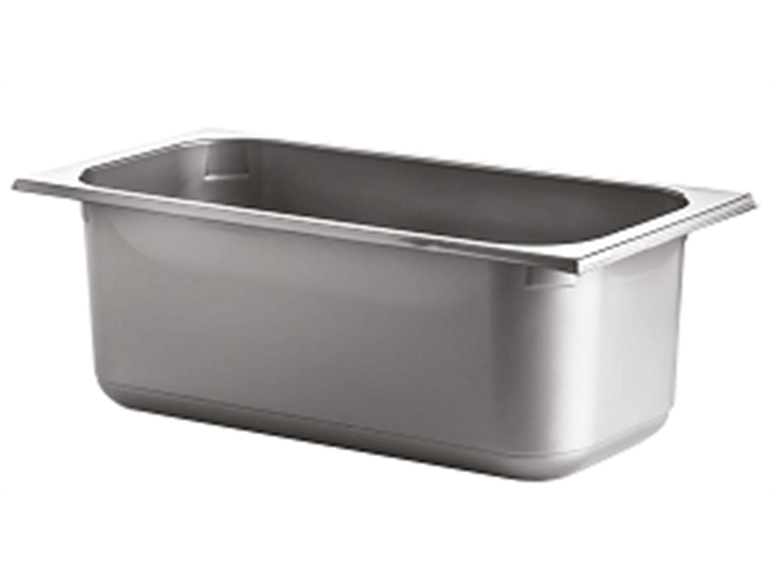 Contenitore per gelato in plastica (PS) grigio, 4,2 litri, 33 x 16,5 x 11 cm