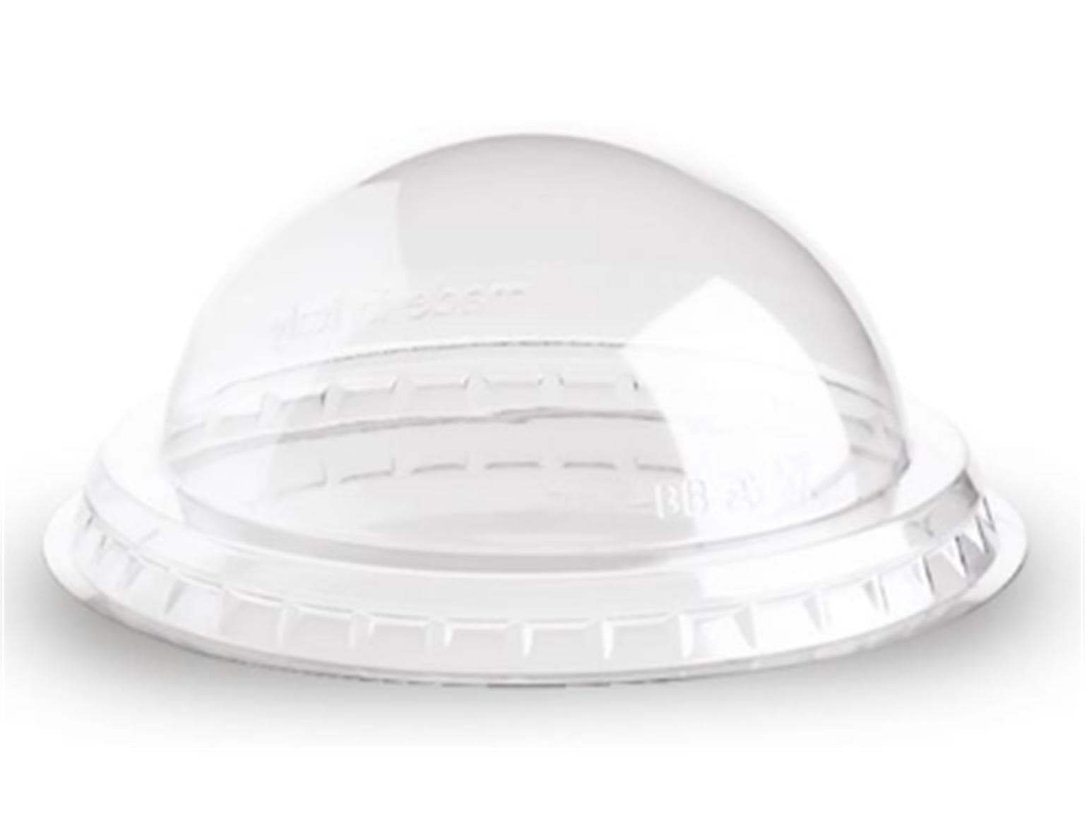 Couvercle dôme en rPET transparent, ø 85 mm adapté aux pots à glace 170 cc + 190 cc