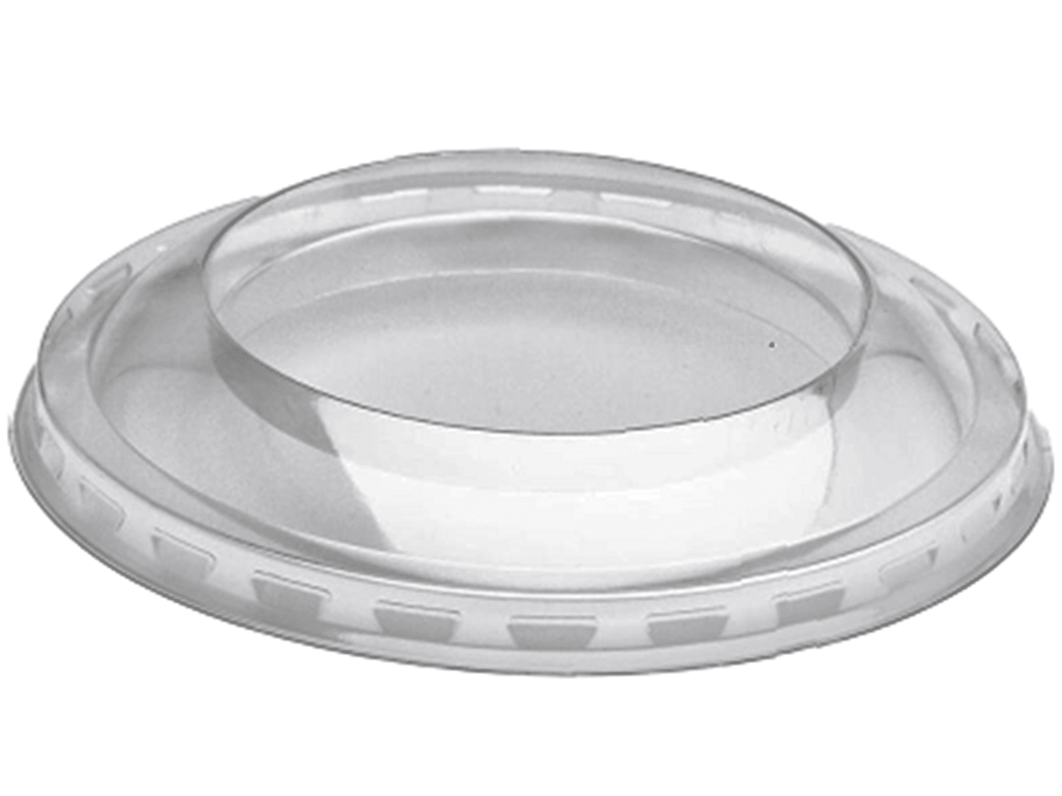 Coperchio per bicchiere Deli (Art. 79XXPOPC) Altezza: 12,5 mm, Ø 101 mm, in PET/rPET.