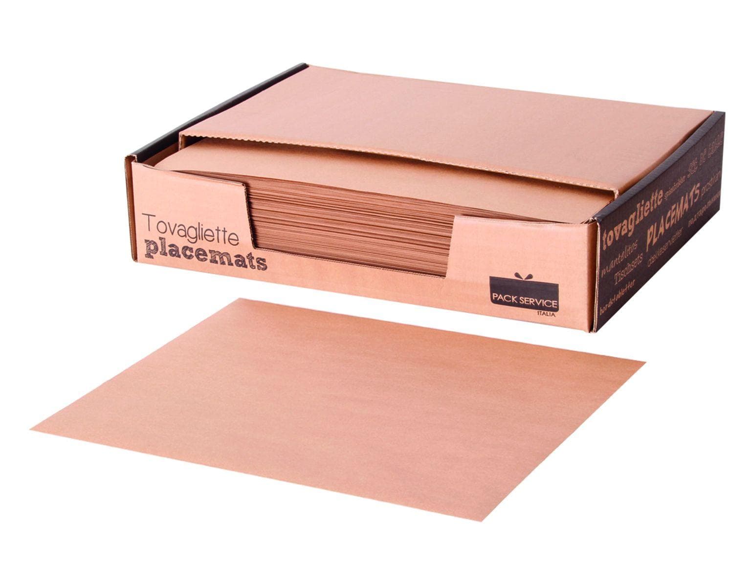 Tovaglietta americana 1 velo, 33 x 40 cm, bordo dritto bronzo, carta kraft 80 g/m2