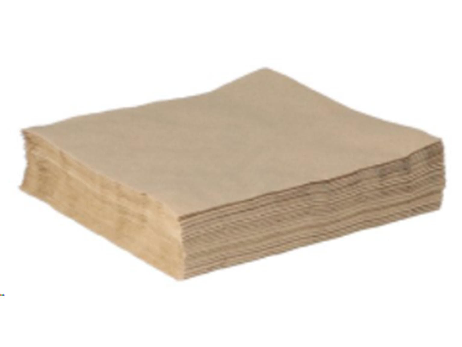Tovaglioli eco marroni 1 velo, 24 x 24 cm, piegati 1/4, non stampati